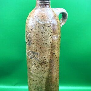 Antique Apollinaris Stoneware Mineral Water Jug Bottle 1860s Germany Breweriana